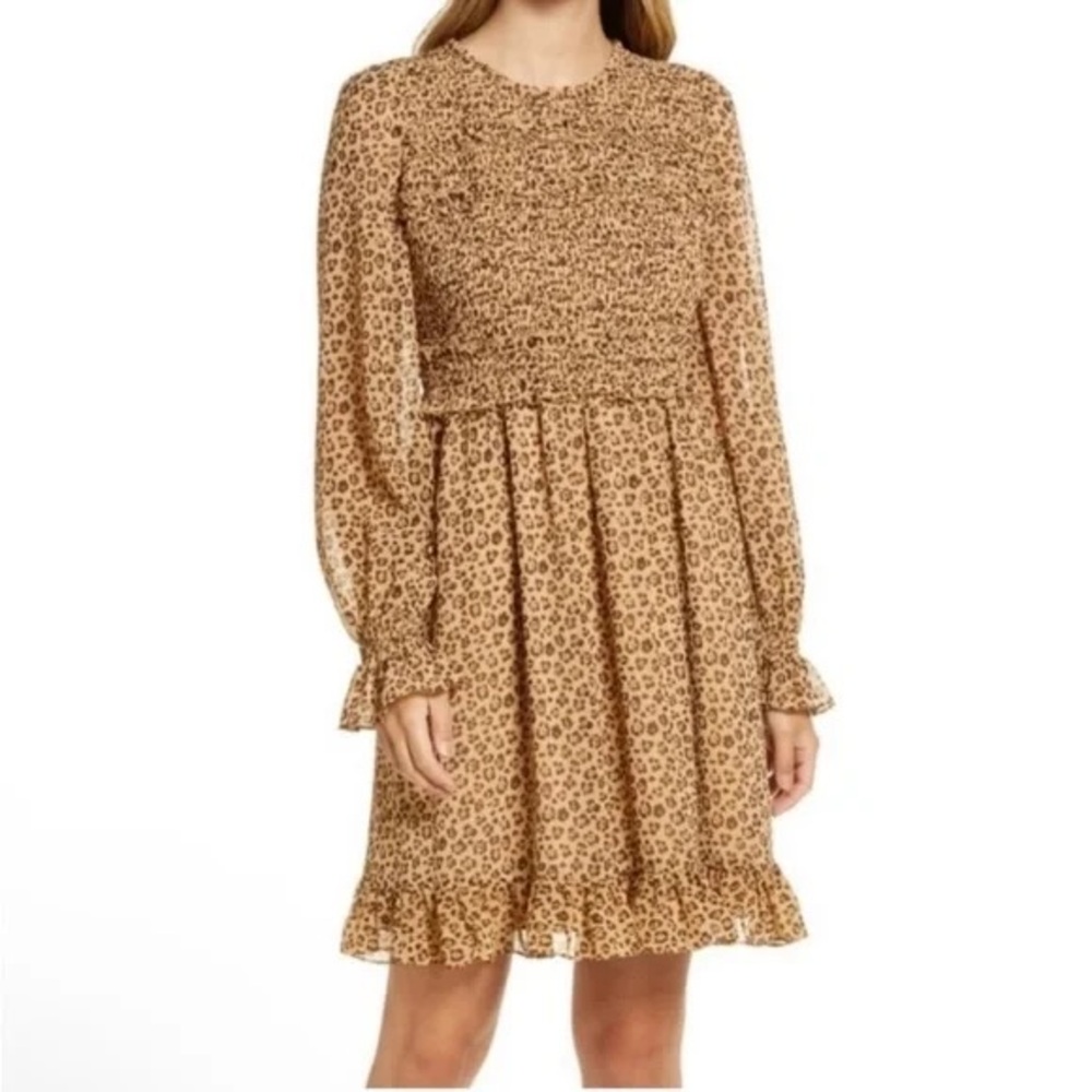 Rachel Parcell Tan Leopard Print Kids Dress